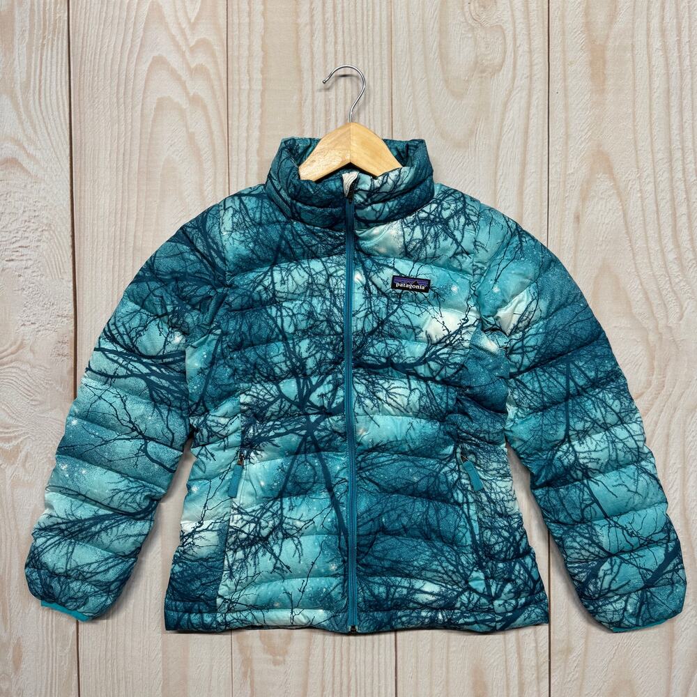 Patagonia Girls Duck Down 600 Fill Sweater Puffer Jacket Size M 10 Teal Tree